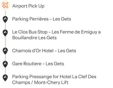 Bus stops in Les Gets