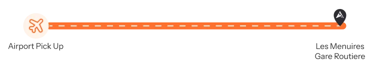 Bus stop in Les Menuires