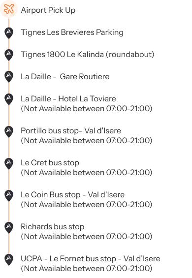 Val d'Isere bus stops